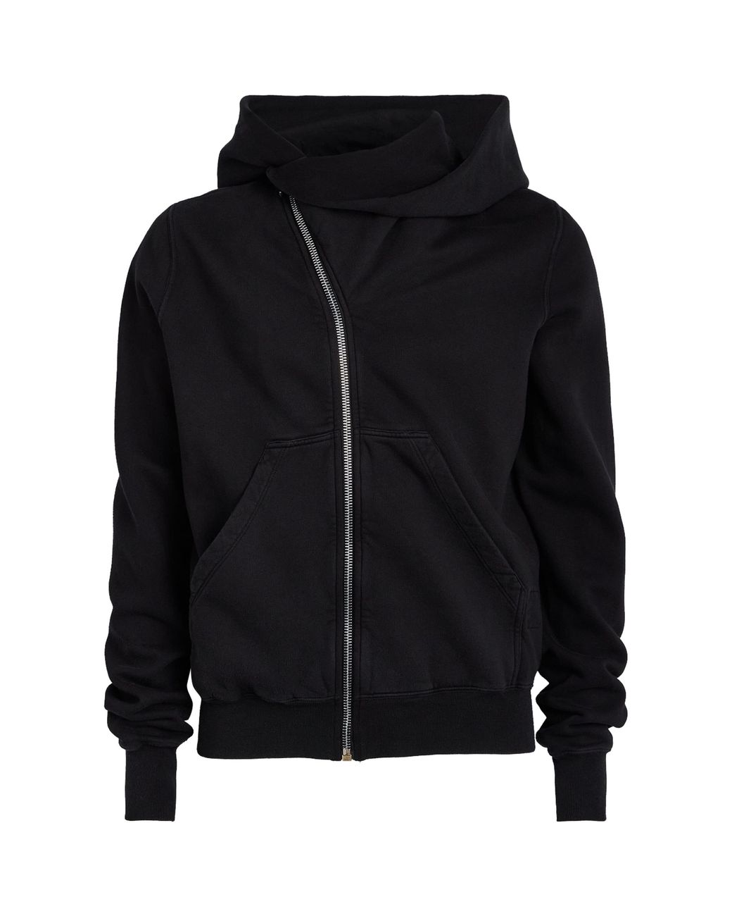 Rick Owens Brown Asymmetric Mountain Hoodie for men
