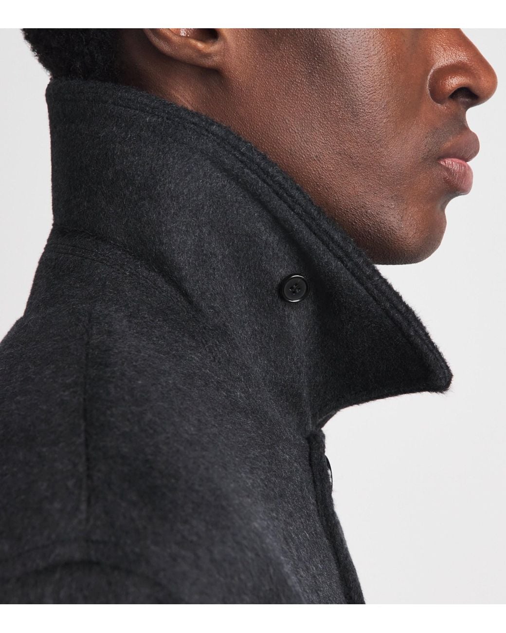 NN07 Black Wool-Blend Gibson Coat for men