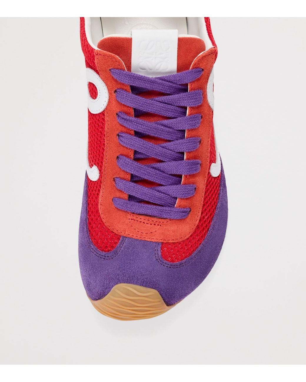 Loewe Red Ballet Runner 2.0 Shearling And Mesh Sneakers