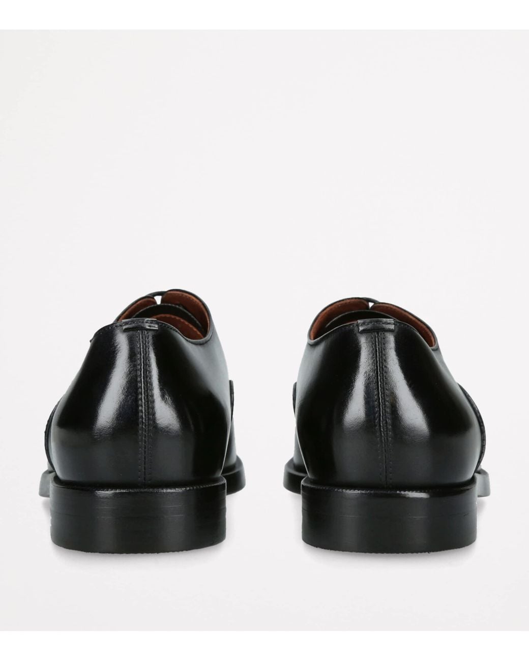 Zegna Black Leather Torino Oxford Shoes for men