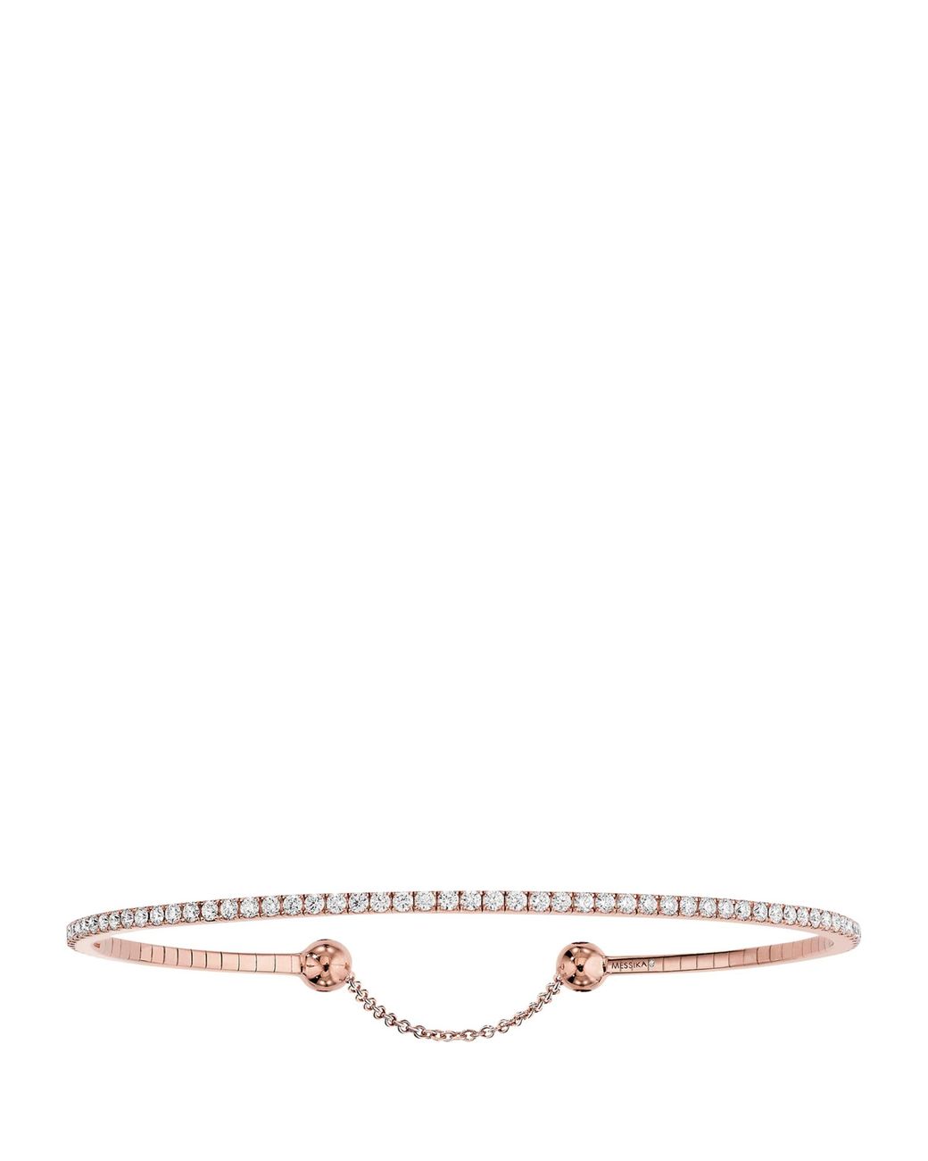 Messika White Skinny Classique And Diamond Bracelet