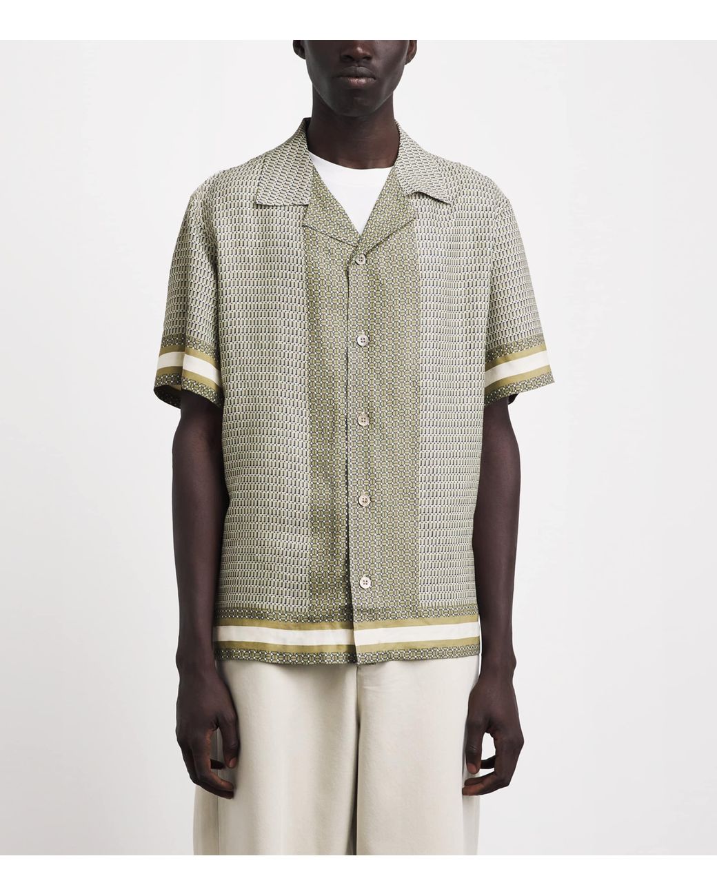 CHE Gray Printed Berkeley Shirt for men