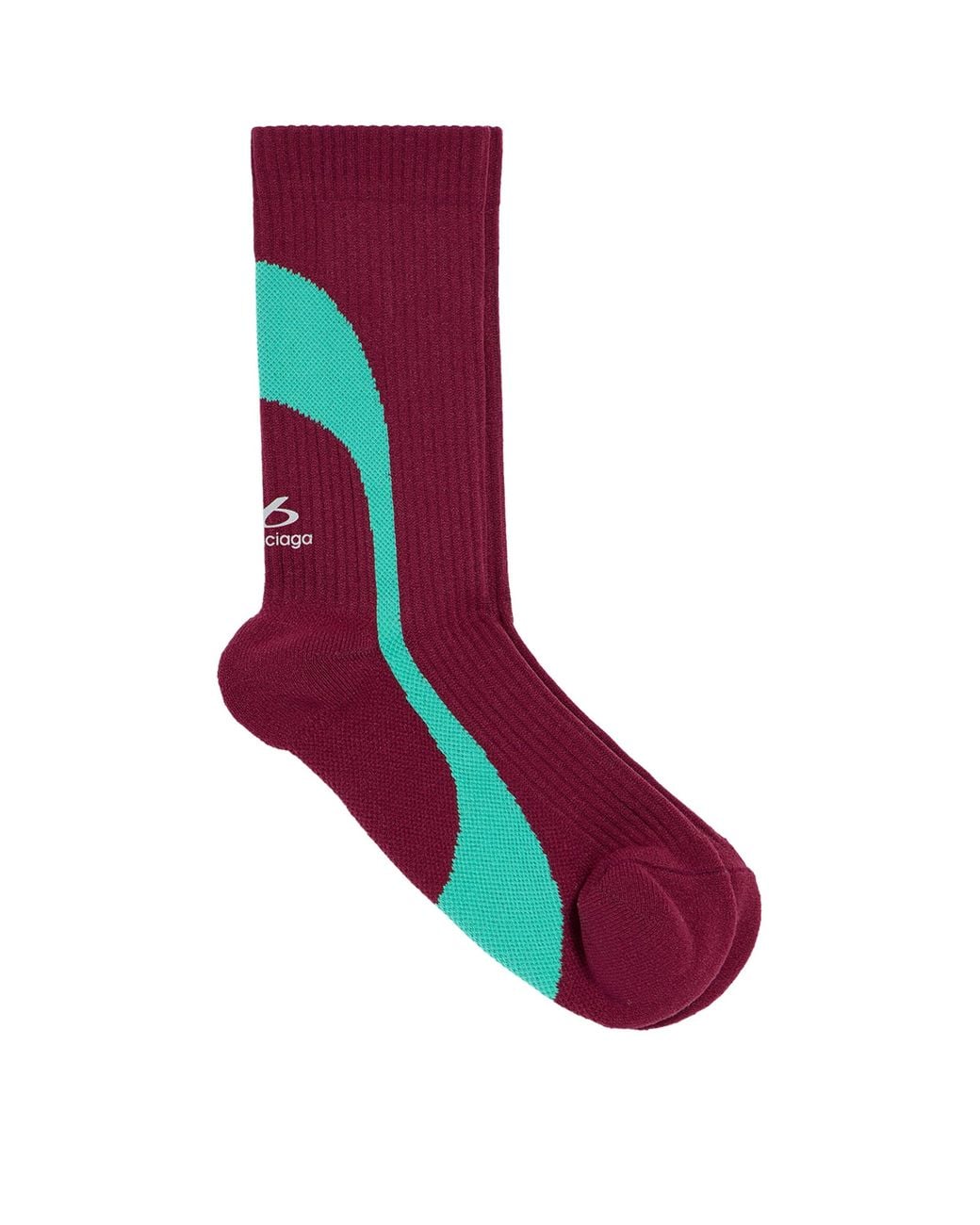 Balenciaga Red Wave Print Socks for men