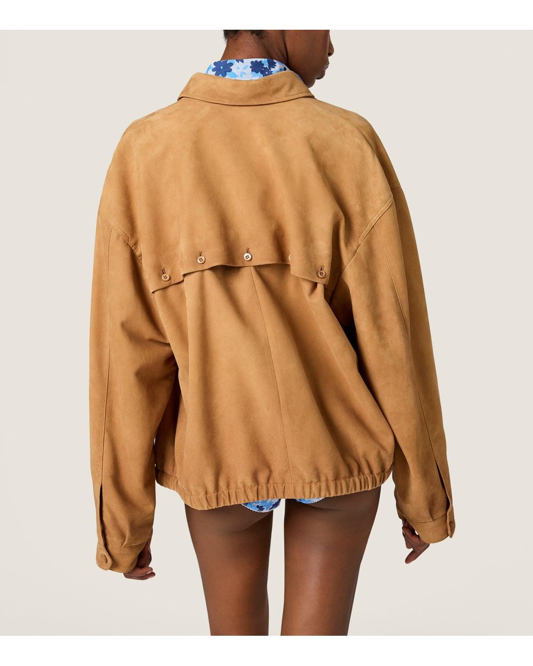 Miu Miu Brown Logo-Detailed Button-Up Jacket