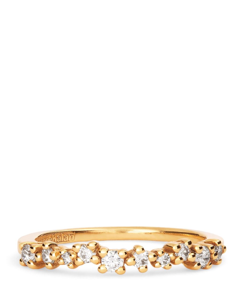 Suzanne Kalan Natural And Round Diamond Deco Half Band Ring