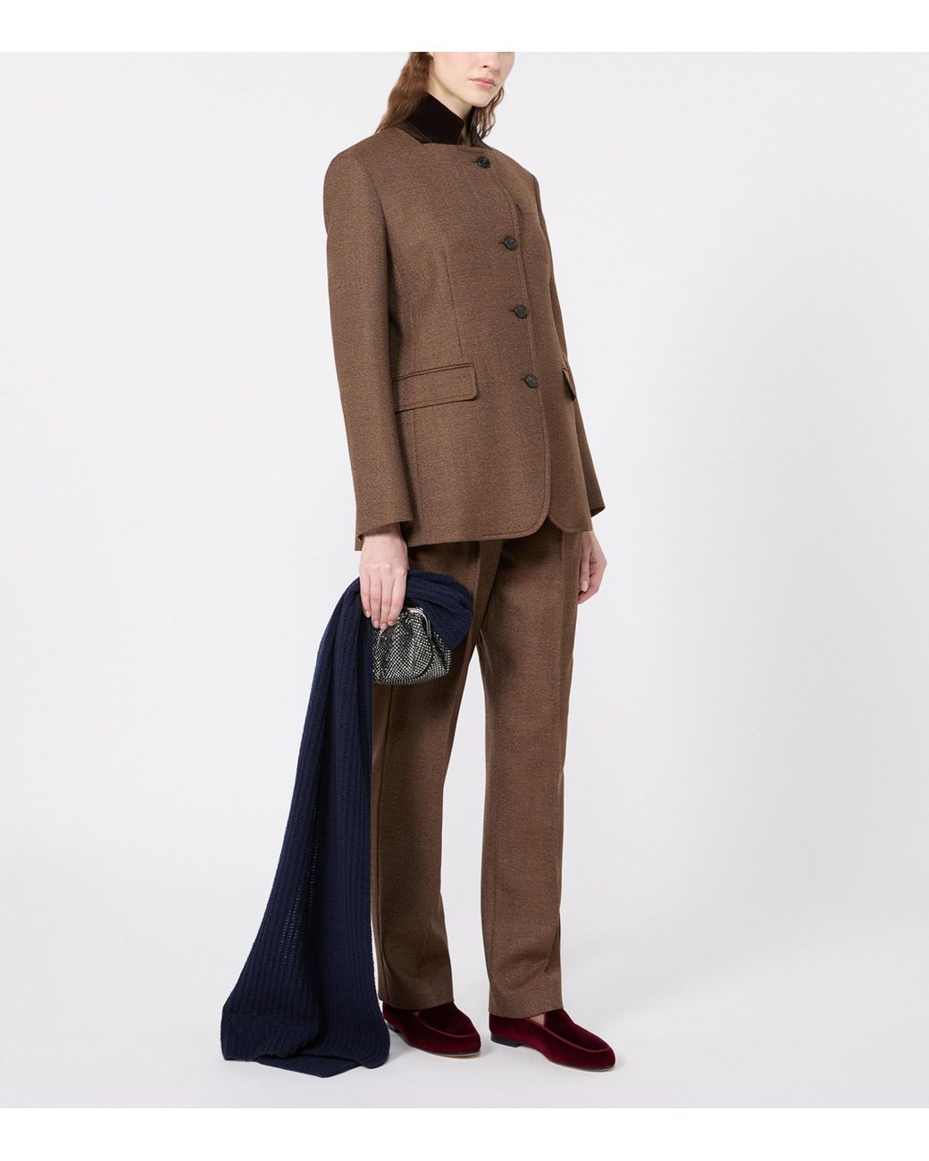 Weekend by Maxmara Brown Virgin Wool Trousers