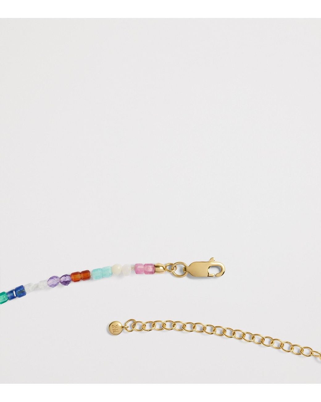 Monica Vinader Metallic Mini Vermeil And Gemstone Freedom Necklace