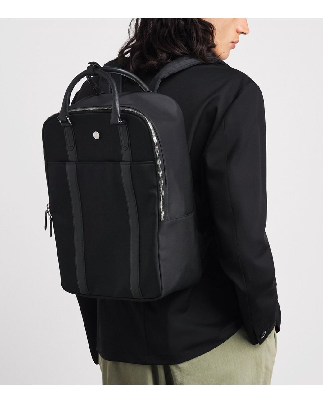 Harrods Black Nylon Backpack