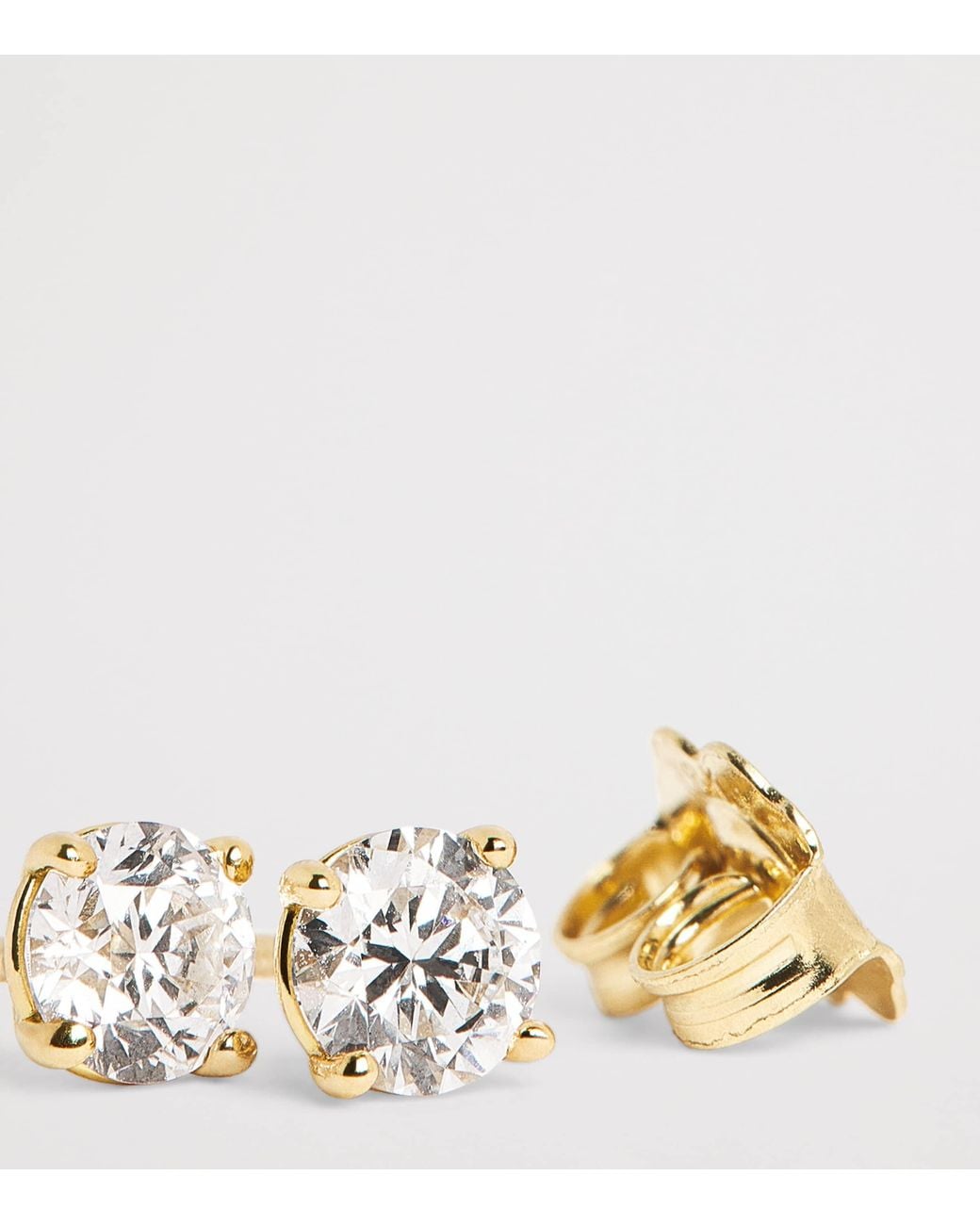 Harrods White And Diamond Stud Earrings