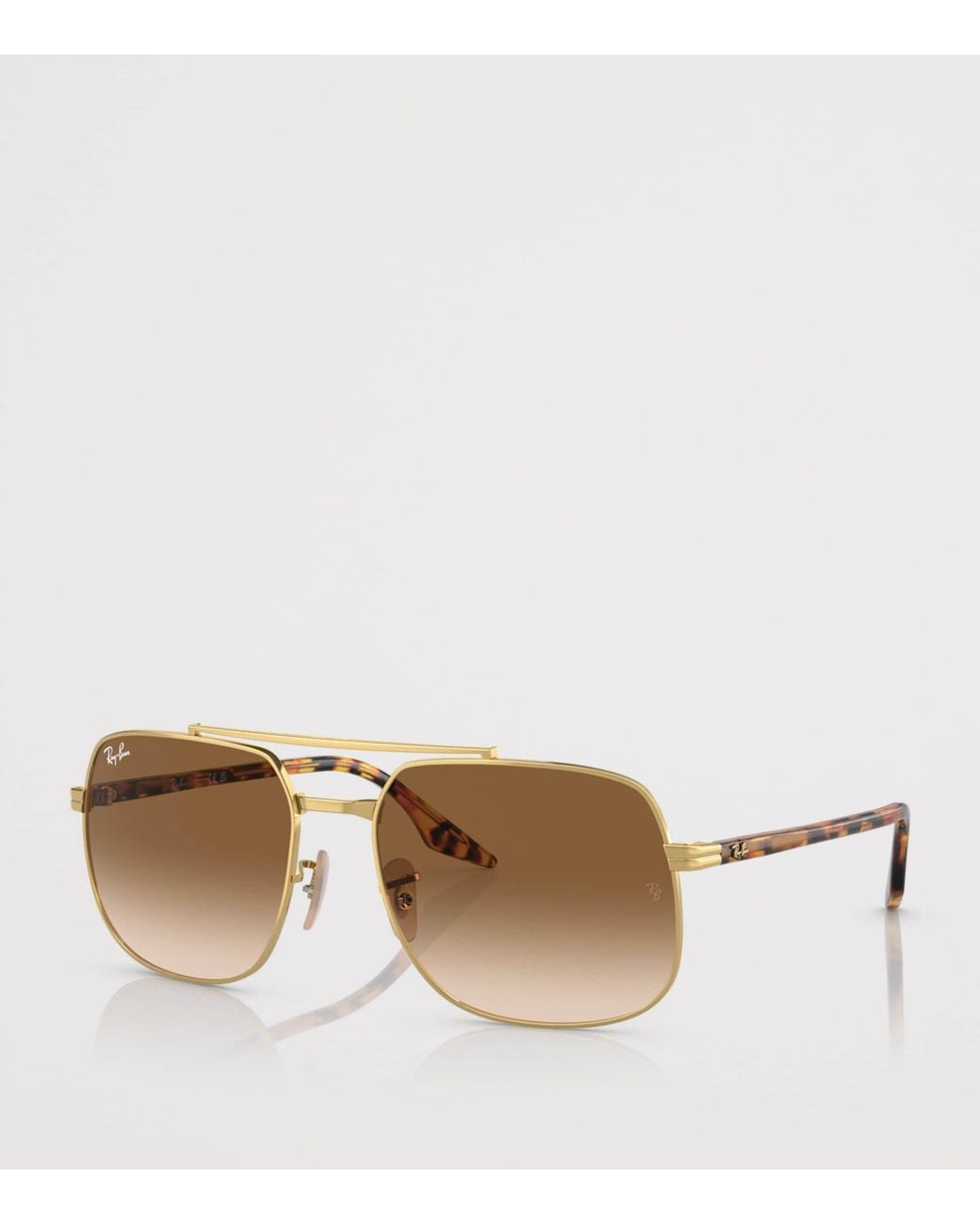 Ray-Ban Brown Rounded Pilot Sunglasses