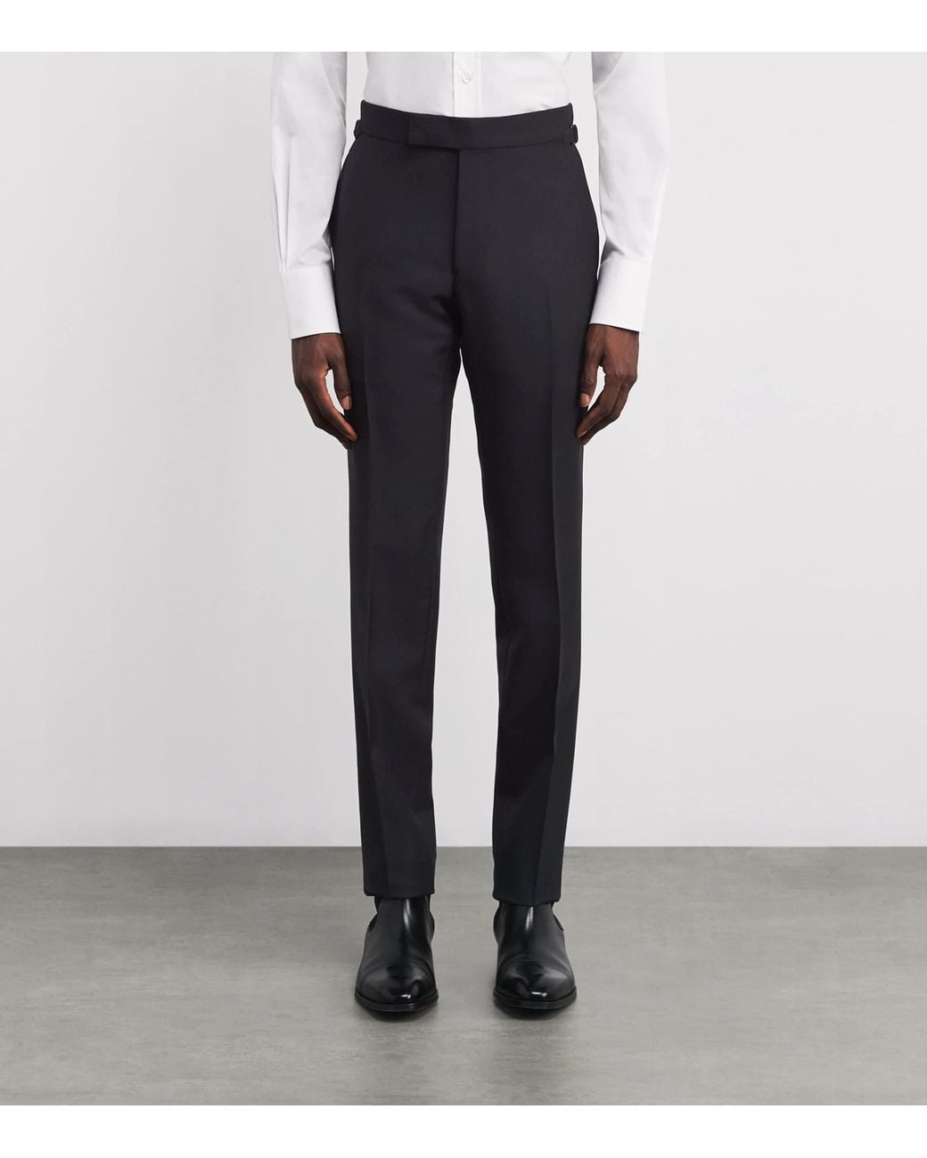 Tom Ford Blue Wool-Mohair Tailored Trousers for men