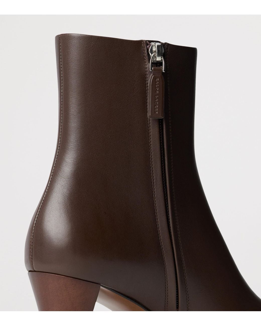 Ralph Lauren Brown Calfskin Bernice Ankle Boots 55