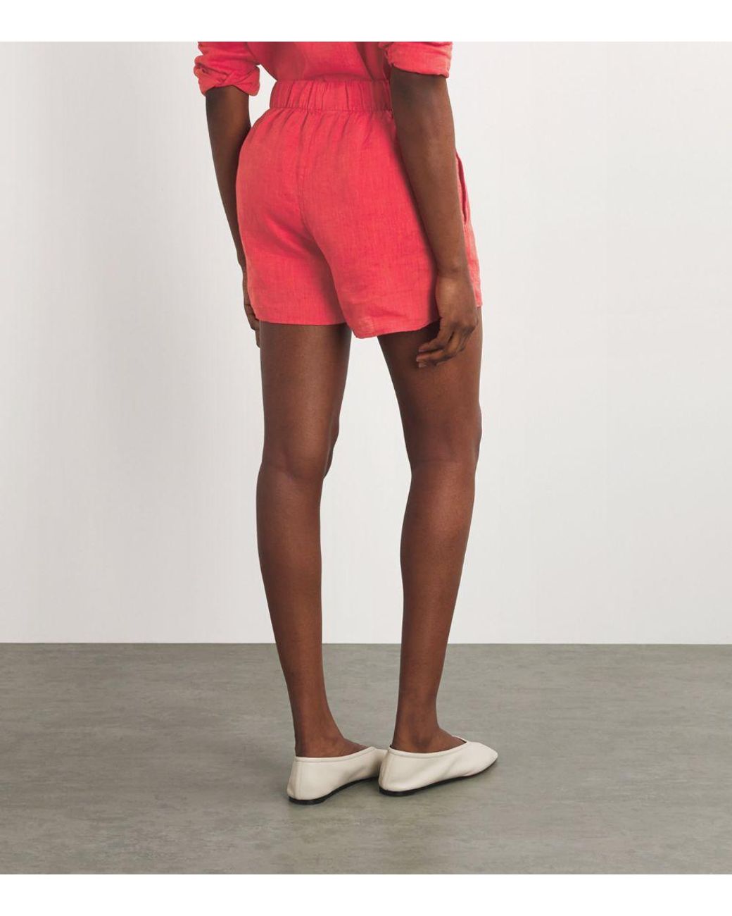 With Nothing Underneath Linen The Boxer Shorts in Red Lyst UK