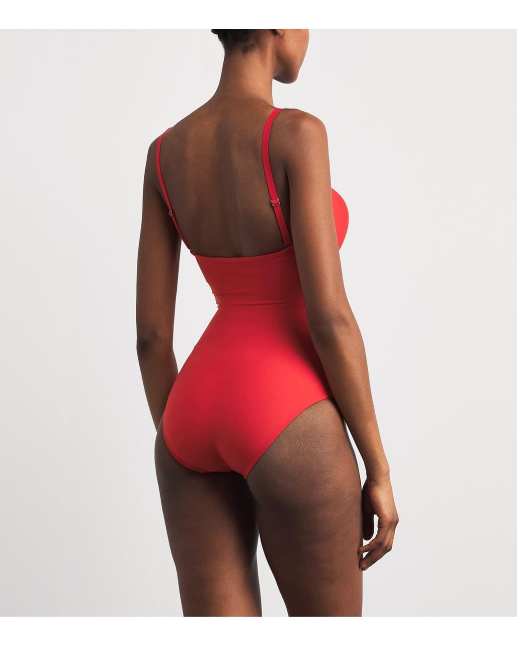 Wolford Red Mat De Lux Form Swimsuit