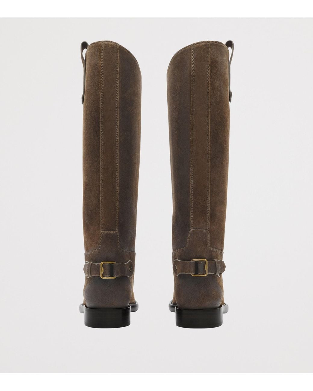 Burberry Brown Suede Cavalier Knee-High Boots