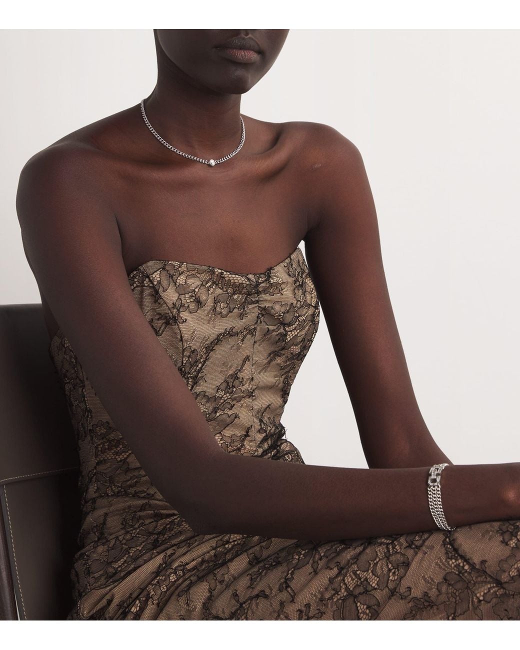 SHAY Metallic And Diamond Baby Link Choker Necklace