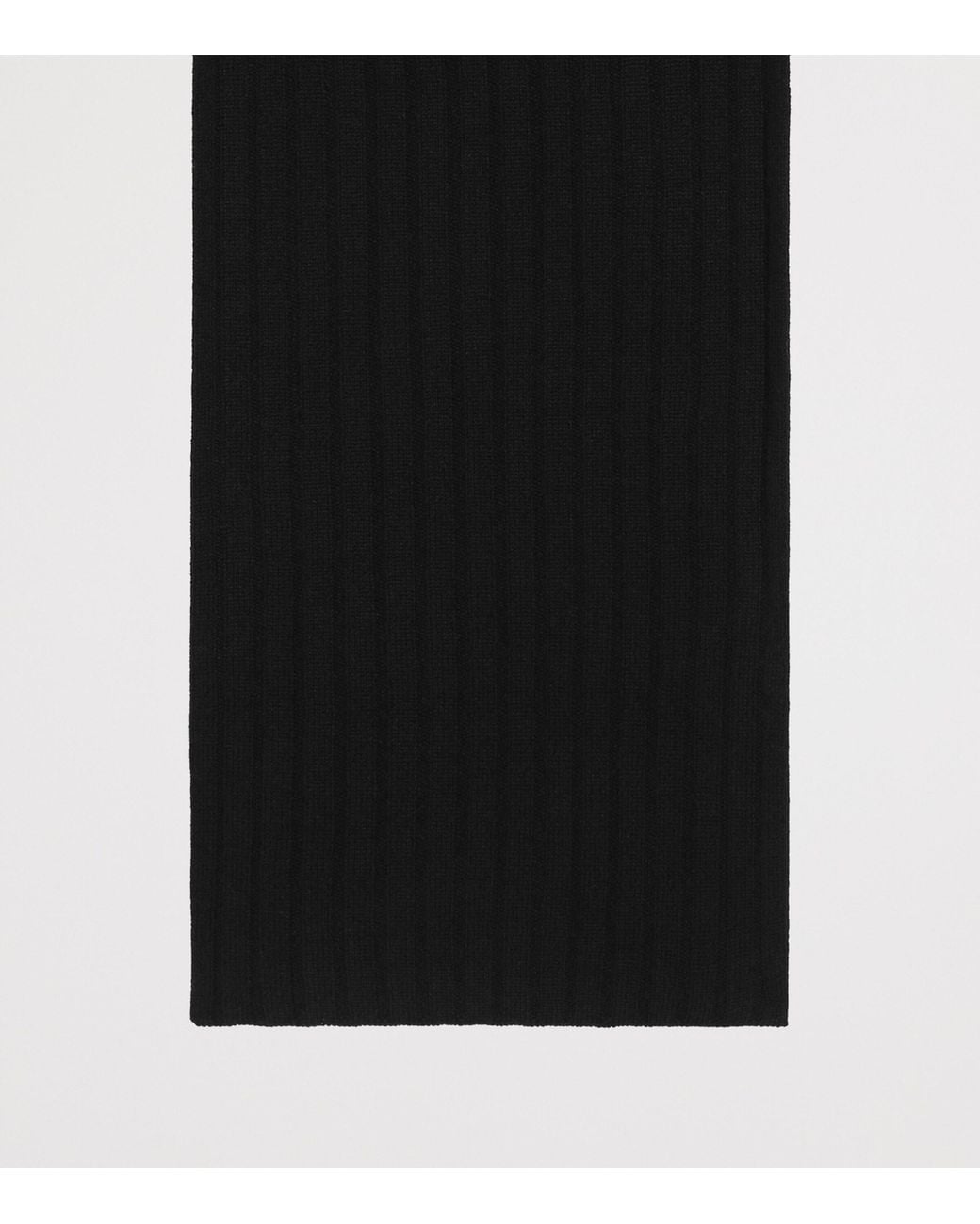 Dolce & Gabbana Black Cashmere Rib-Knit Scarf for men