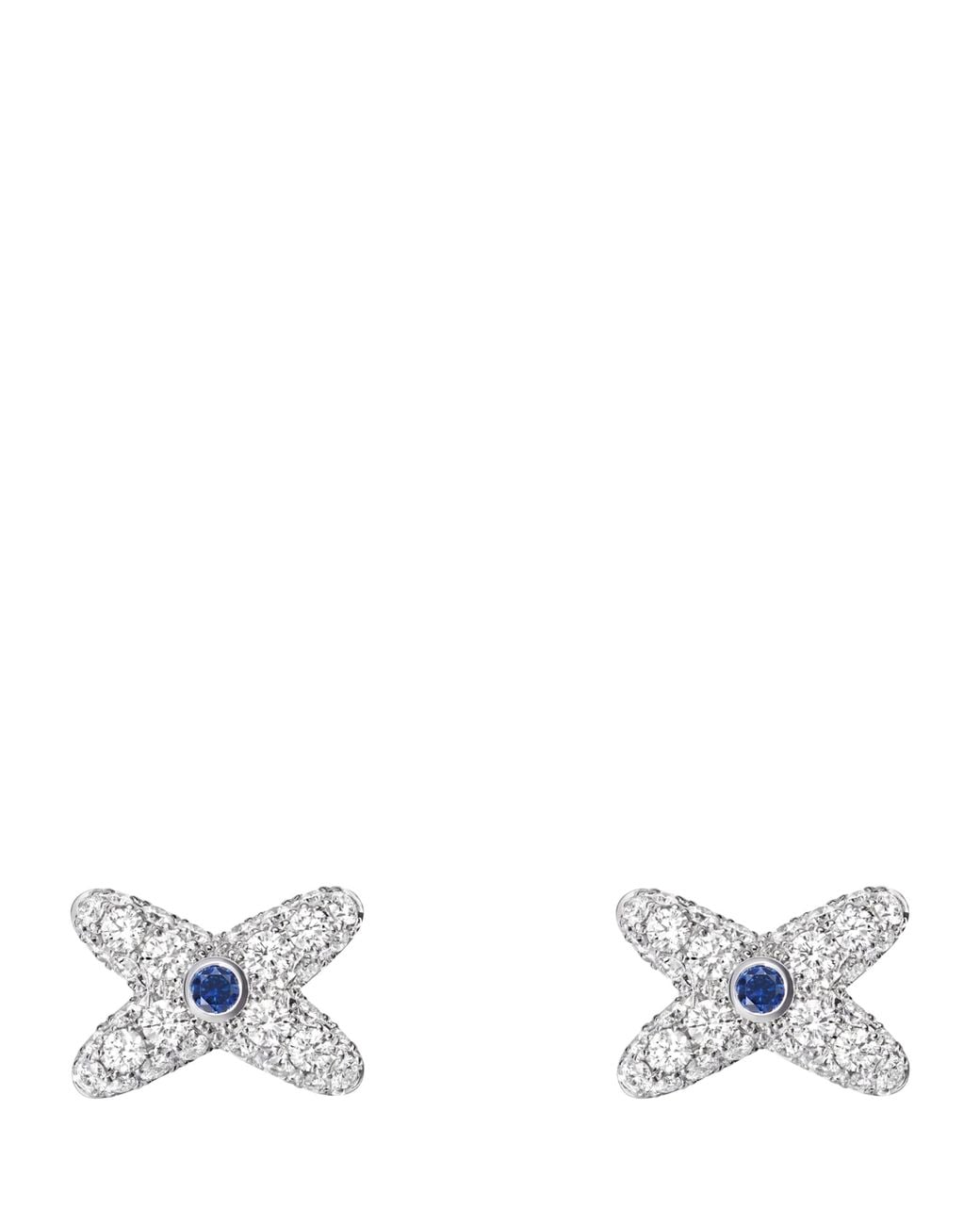 Chaumet White Diamond And Sapphire Jeux De Liens Earrings
