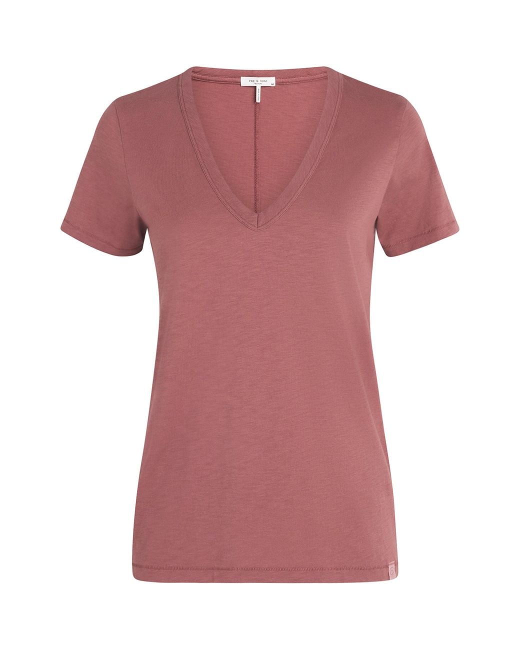 Rag & Bone Pink Cotton The Slub Vee T-Shirt