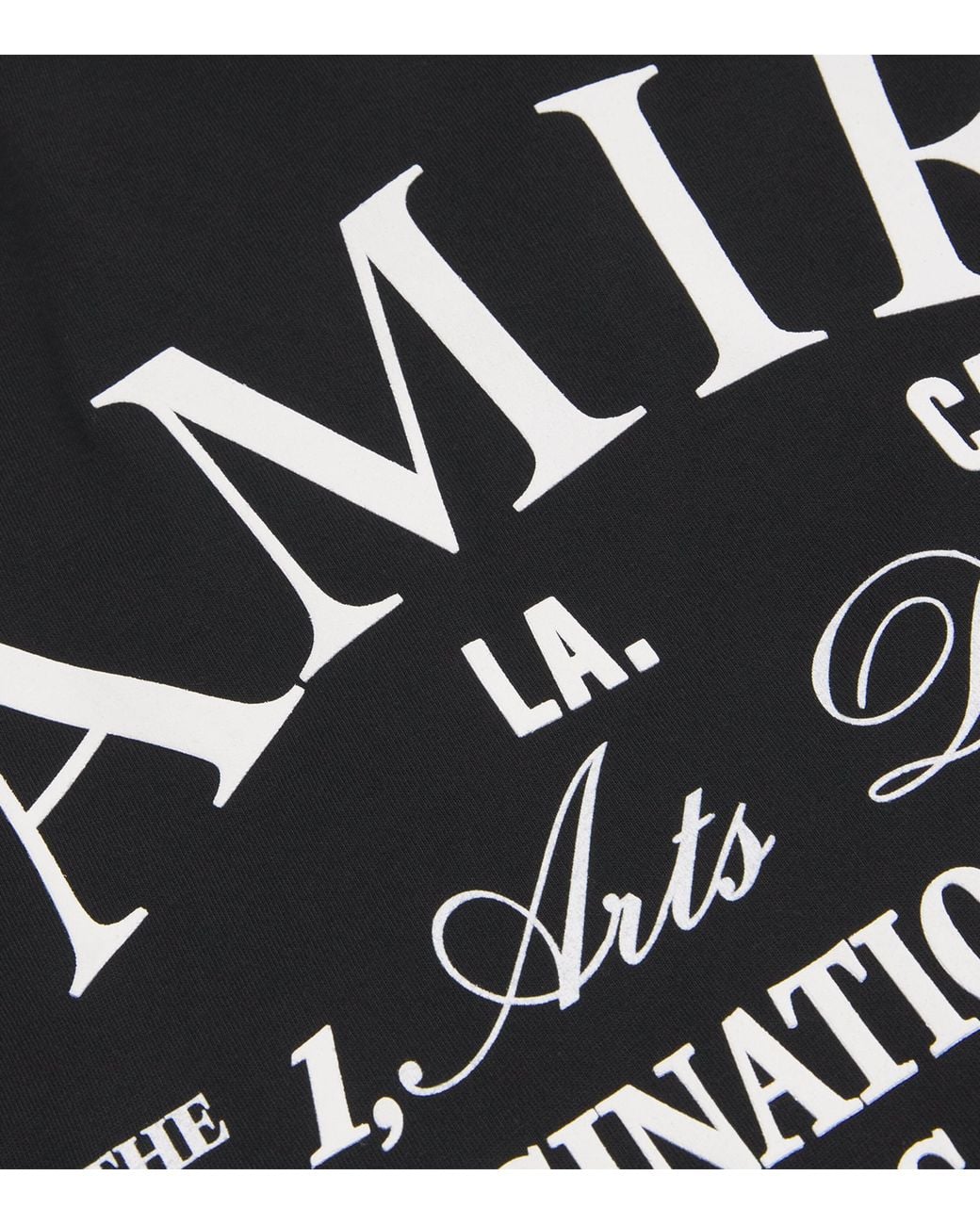 Amiri Black Cotton Arts District T-Shirt for men
