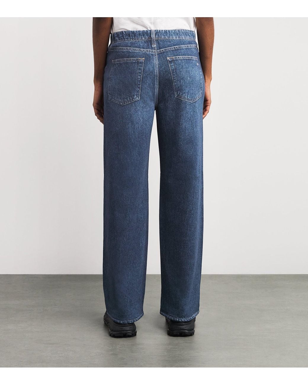 Rag & Bone Blue Miramar Low-Rise Wide-Leg Jeans