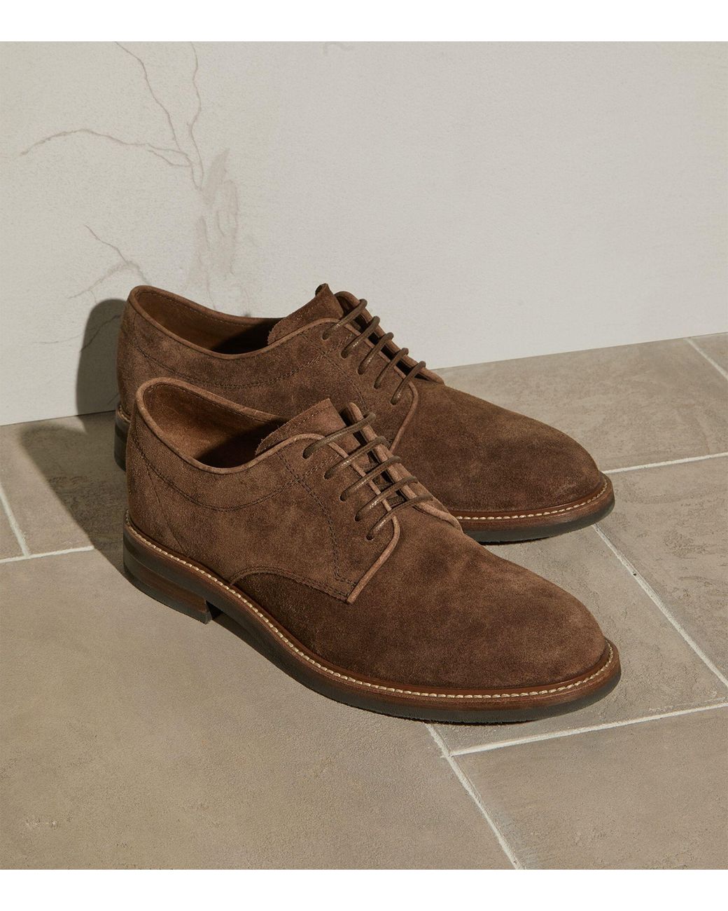 Brunello Cucinelli Suede Oxford Shoes in Brown for Men Lyst Brunello Cucinelli Suede Oxford Shoes in Brown for Men Lyst