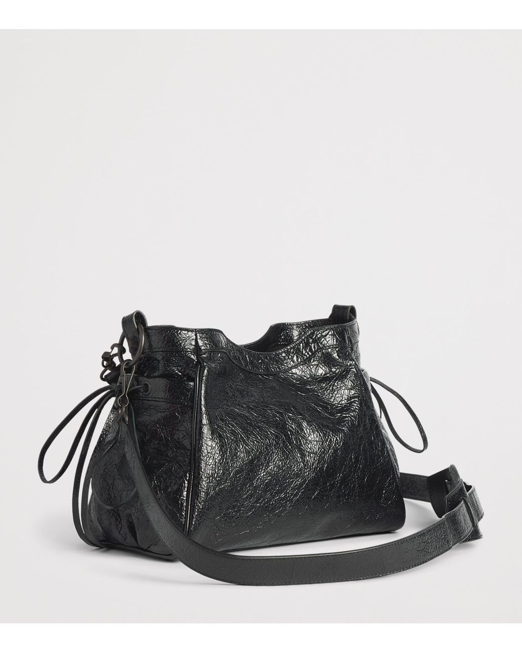 Balenciaga Black Lambskin Le City Shoulder Bag