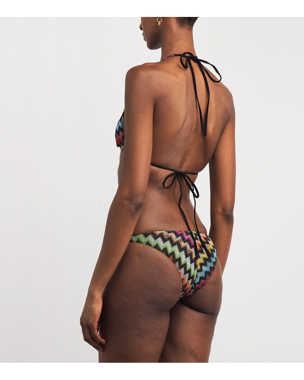 Missoni White Zigzag Playful Halterneck Bikini