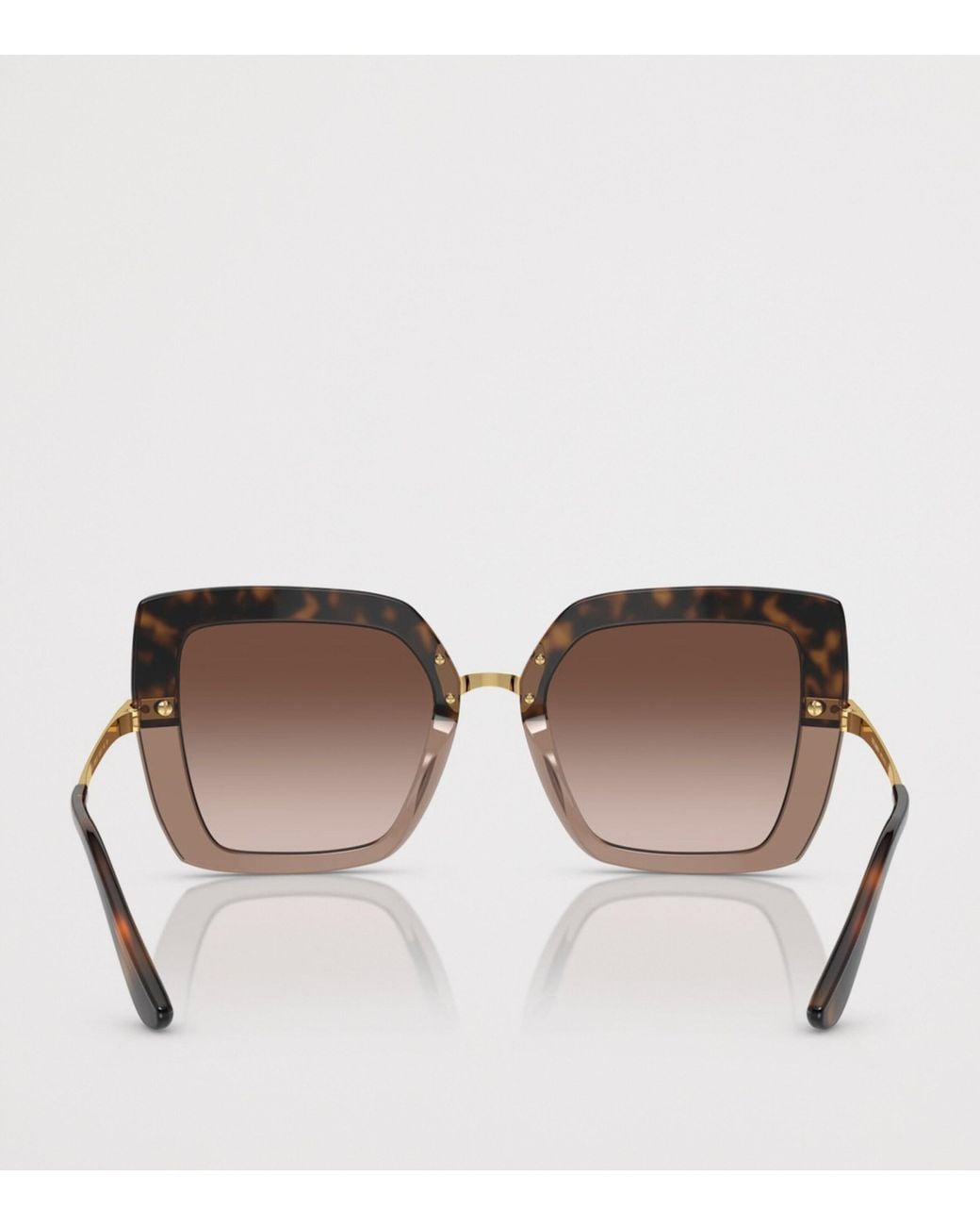 Dolce & Gabbana Brown Tortoiseshell Square Sunglasses