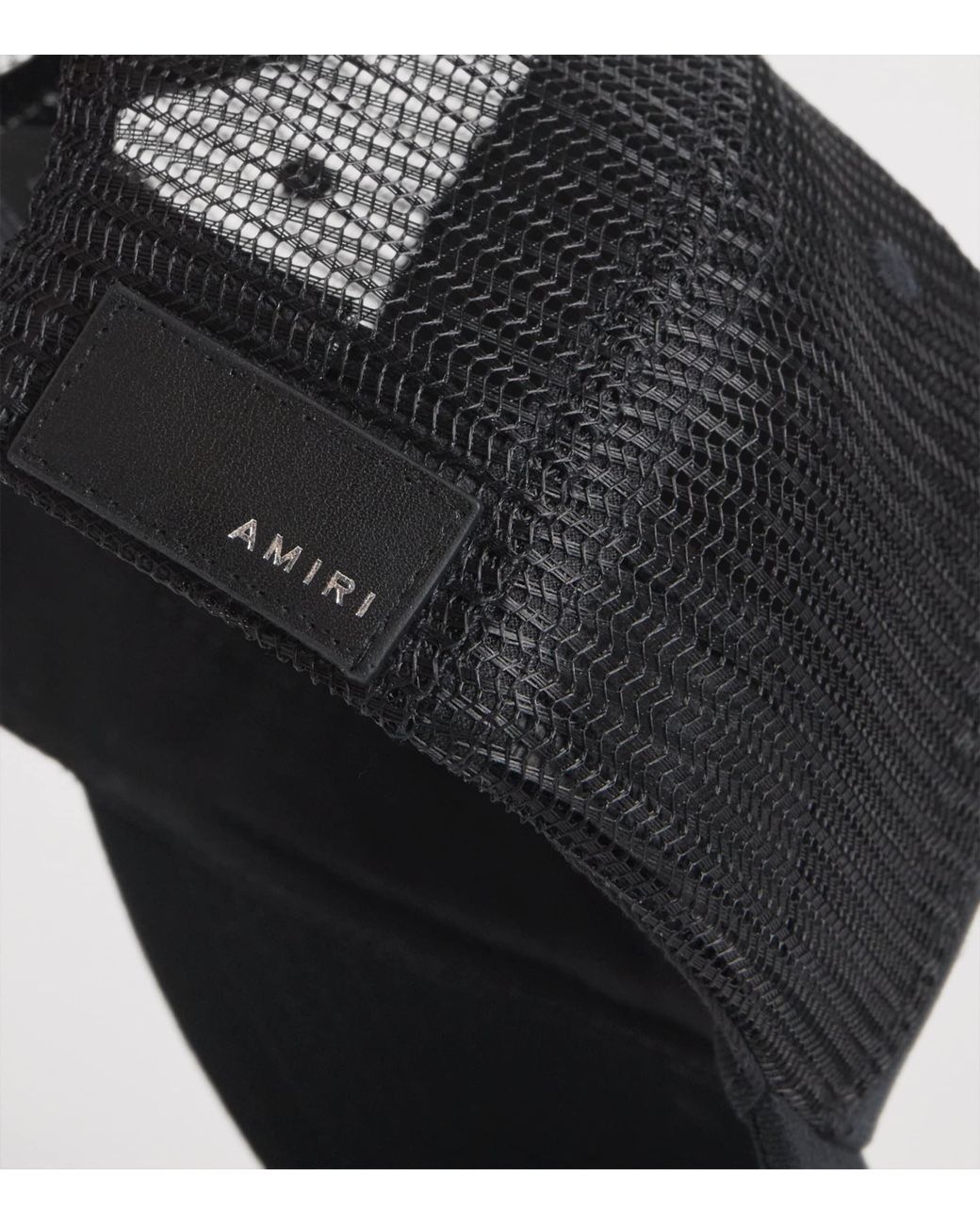 Amiri Black Stacked Bones Trucker Hat for men