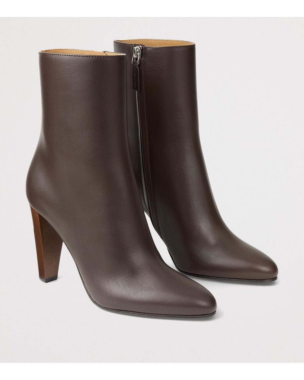 Ralph Lauren Brown Leather Bernice Ankle Boots 95