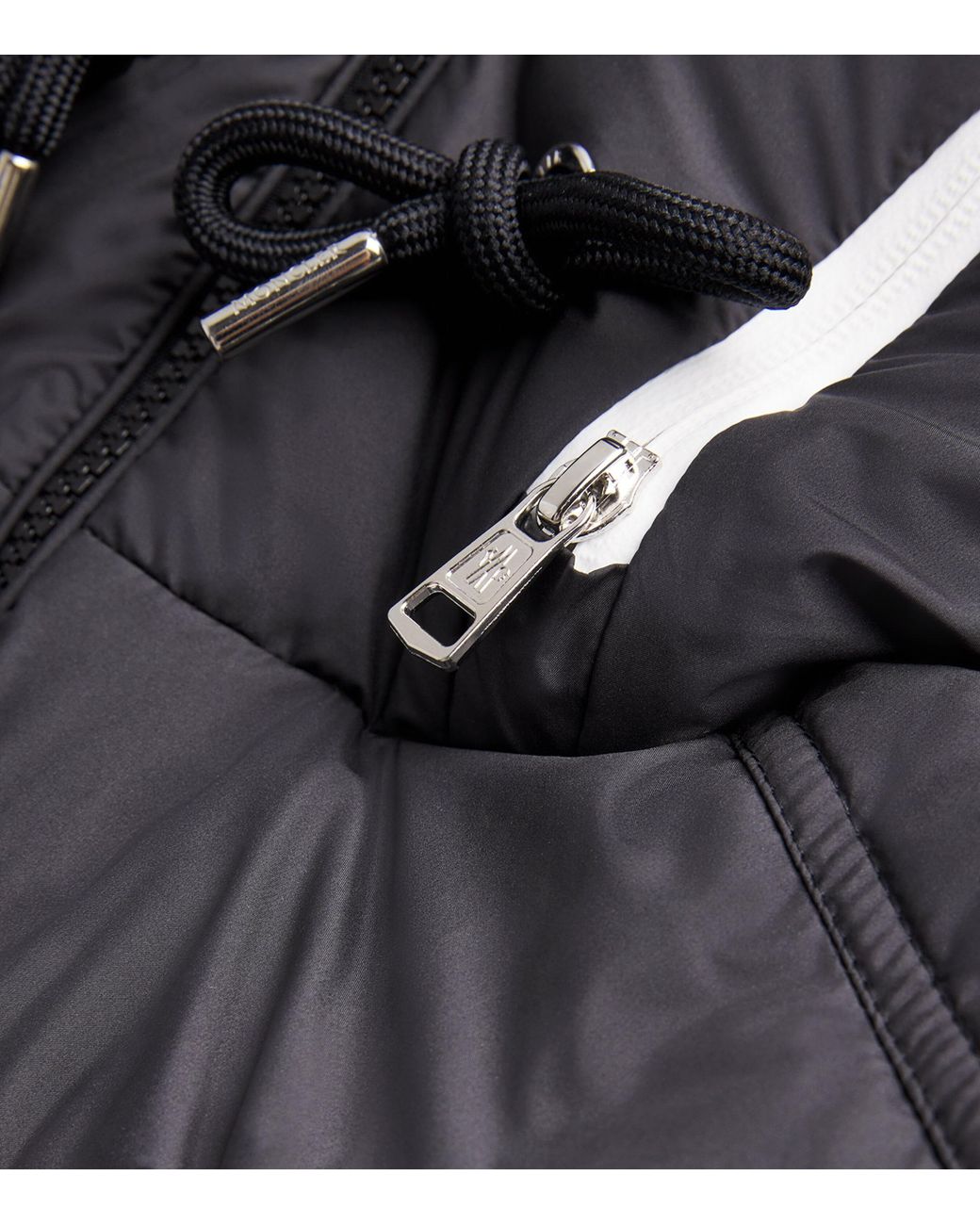 Moncler Black Cardamine Hooded Gilet for men