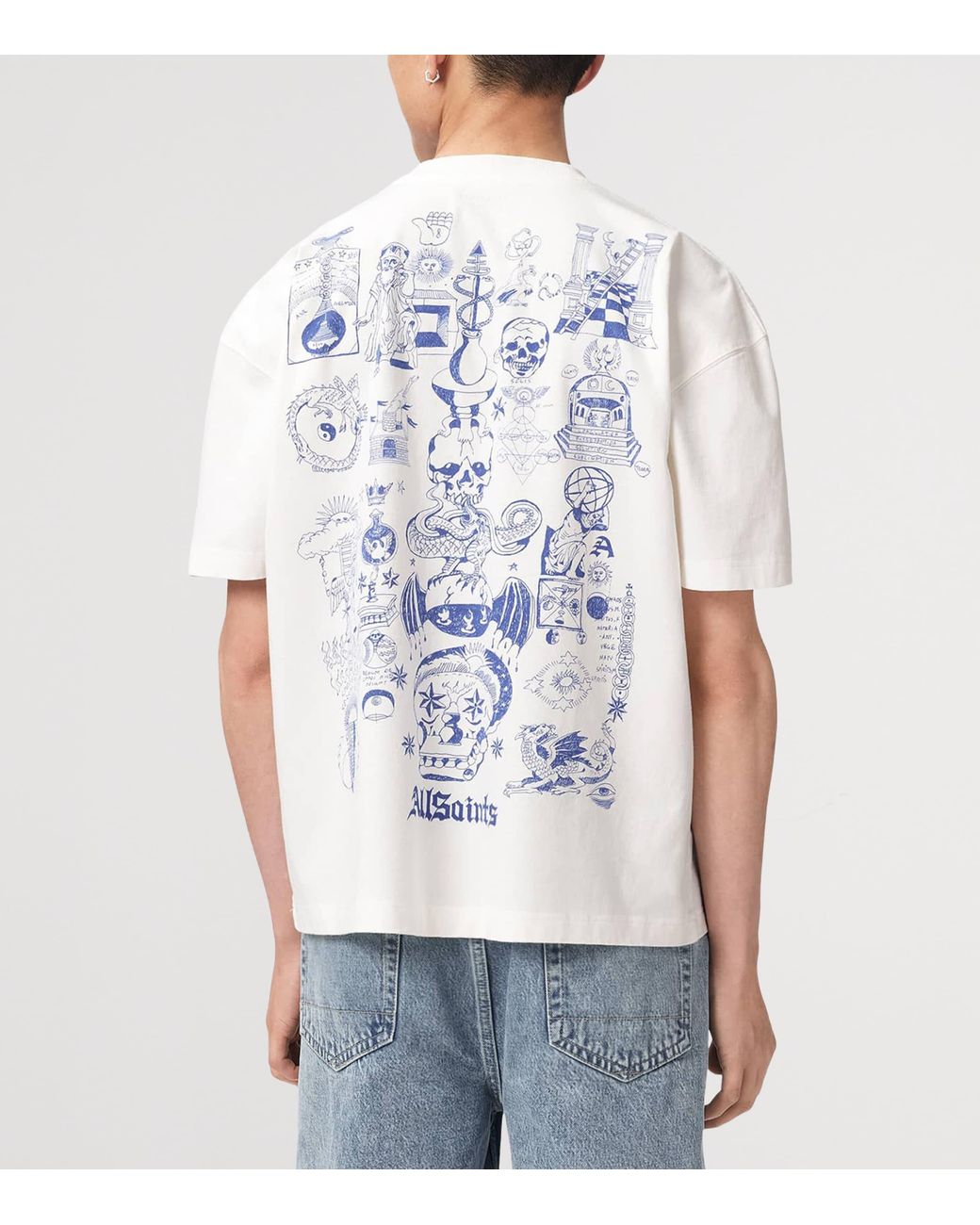 AllSaints White Organic Cotton Ignis T-Shirt for men