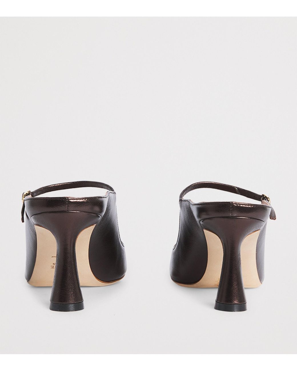 Malone Souliers Brown Metallic Leather Rania Heeled Mules 70