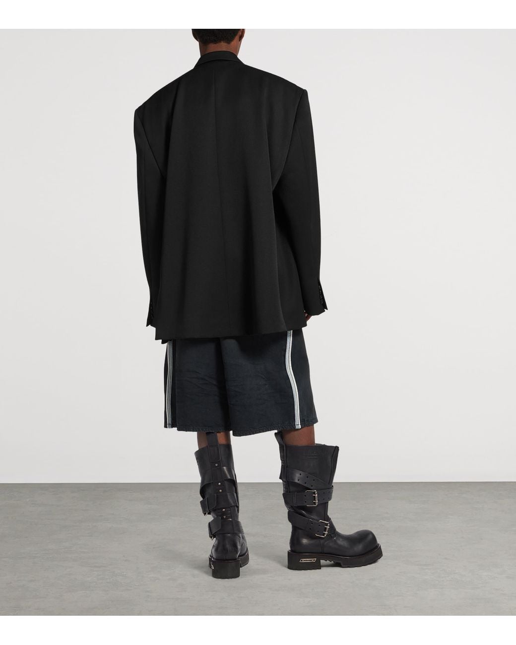 Balenciaga Black Wool Oversized Too Far Blazer for men