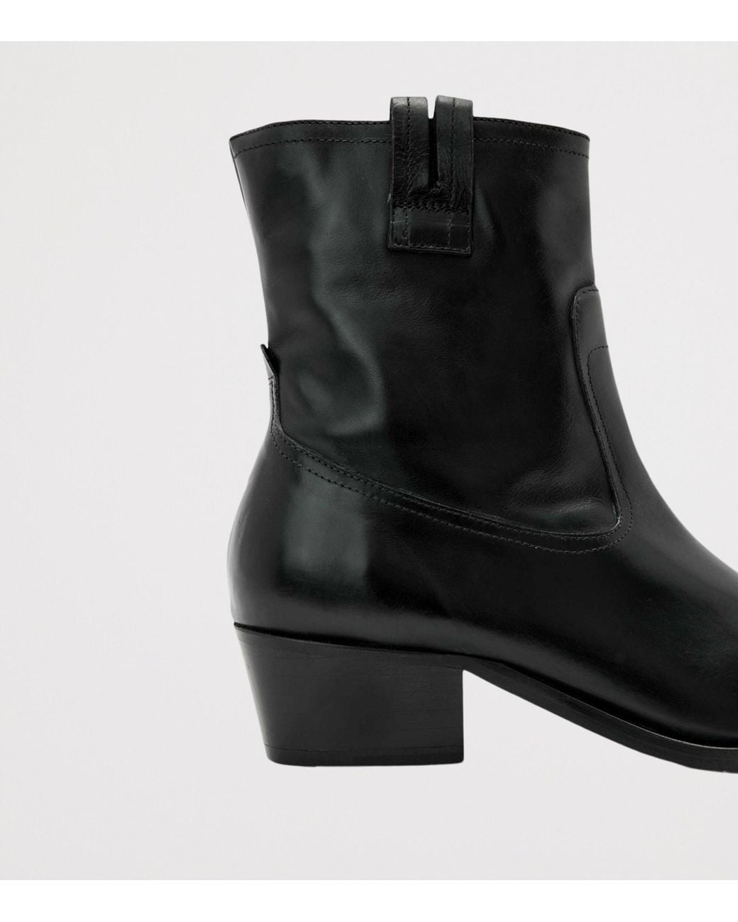 AllSaints Black Leather Jura Ankle Boots