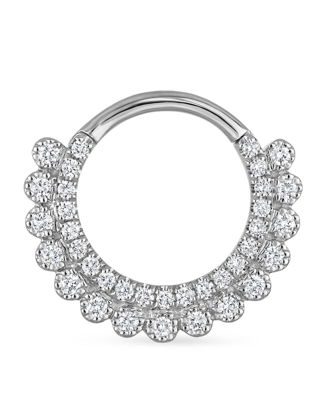 Maria Tash Metallic And Diamond Apsara Hoop Earring