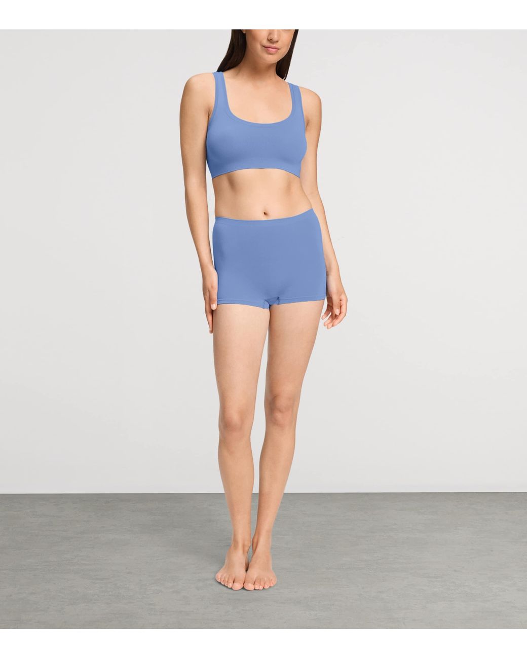 Hanro Blue Touch Feeling Crop Top