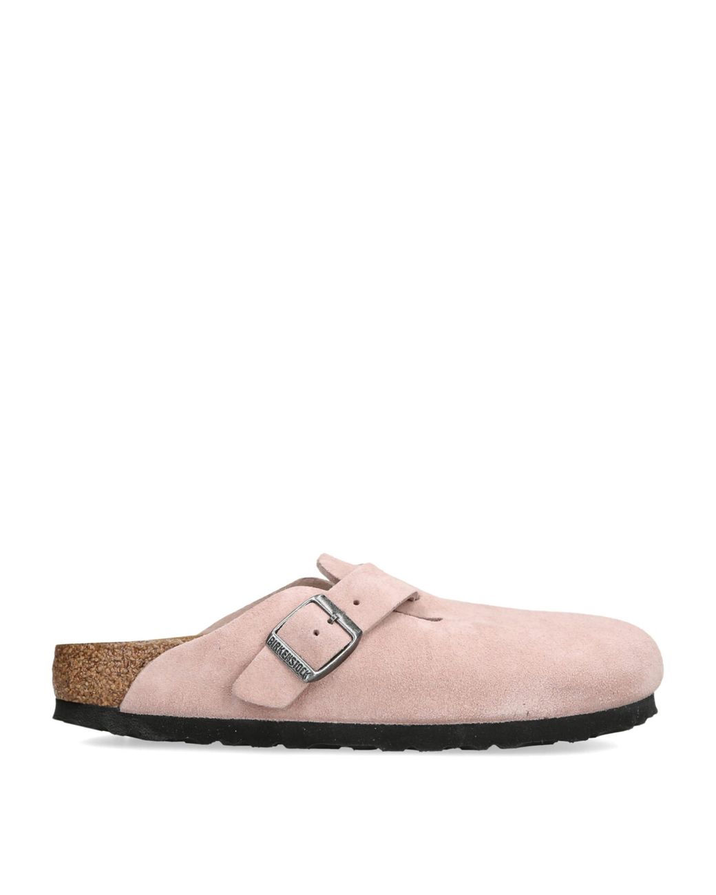 Birkenstock Pink Suede Boston Clogs
