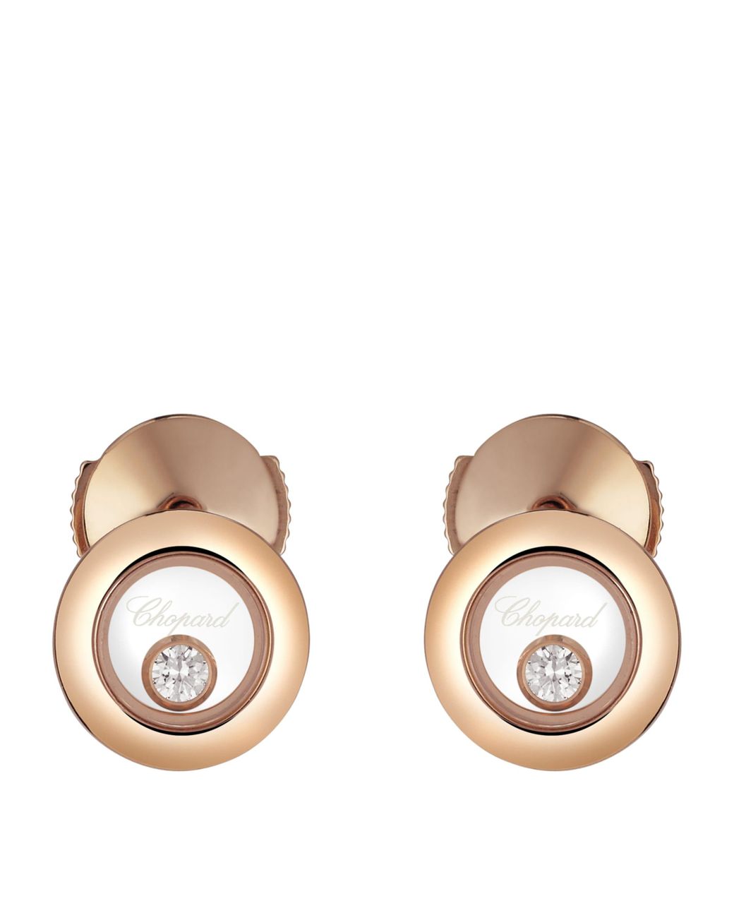 Chopard Metallic And Diamond Happy Diamonds Icons Earrings
