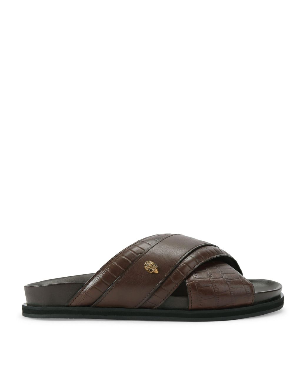 Kurt Geiger Brown Leather Baron Sandals for men