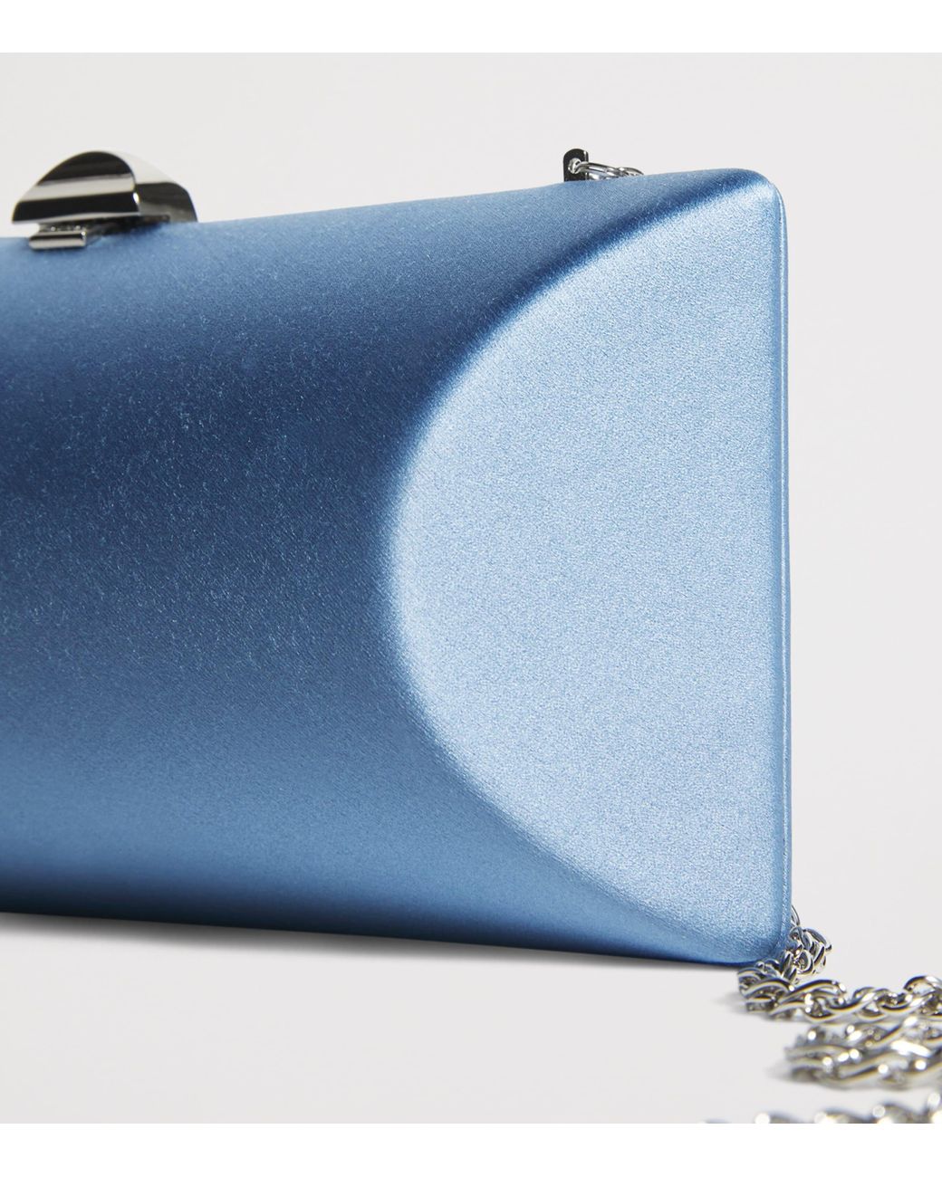 Rodo Silk Satin Clutch Bag in Blue | Lyst
