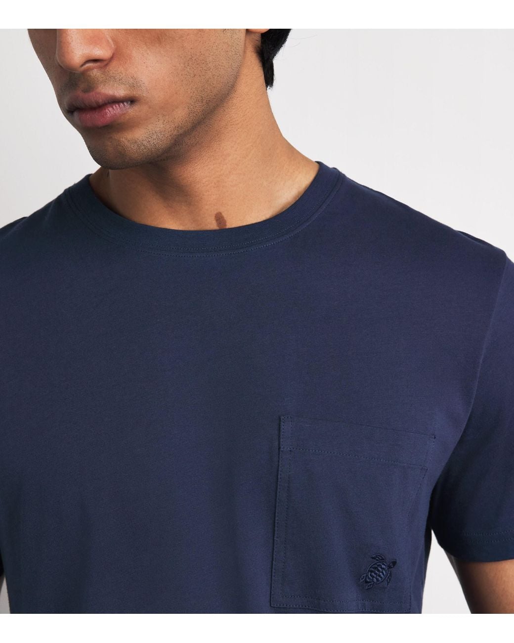 Vilebrequin Blue Organic Cotton Jersey Titan T-Shirt for men