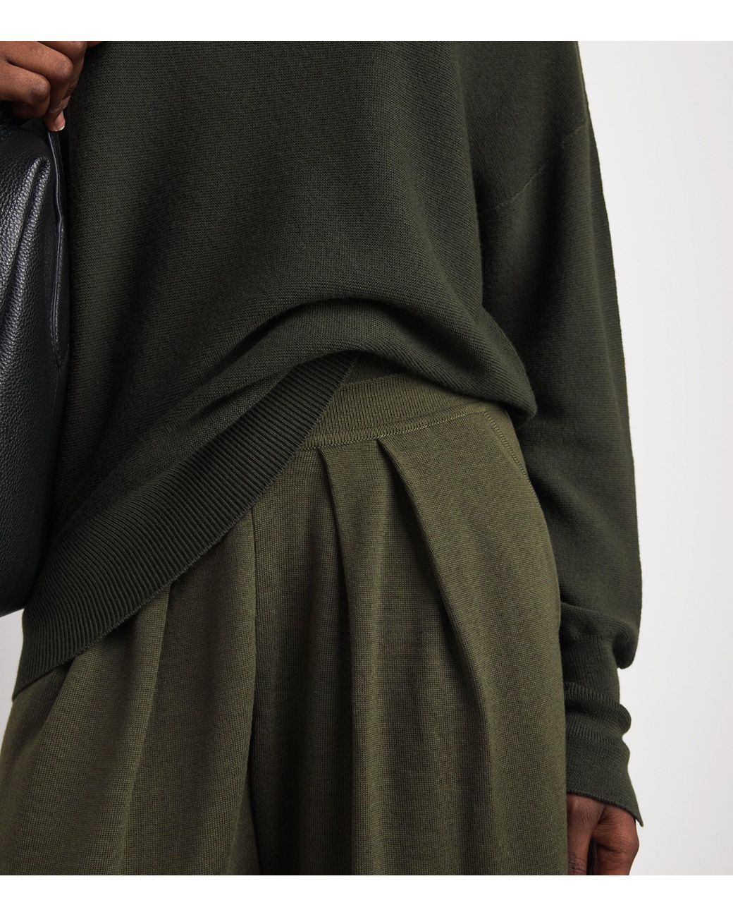 Molli Green Virgin Wool-Blend Lauren Trousers