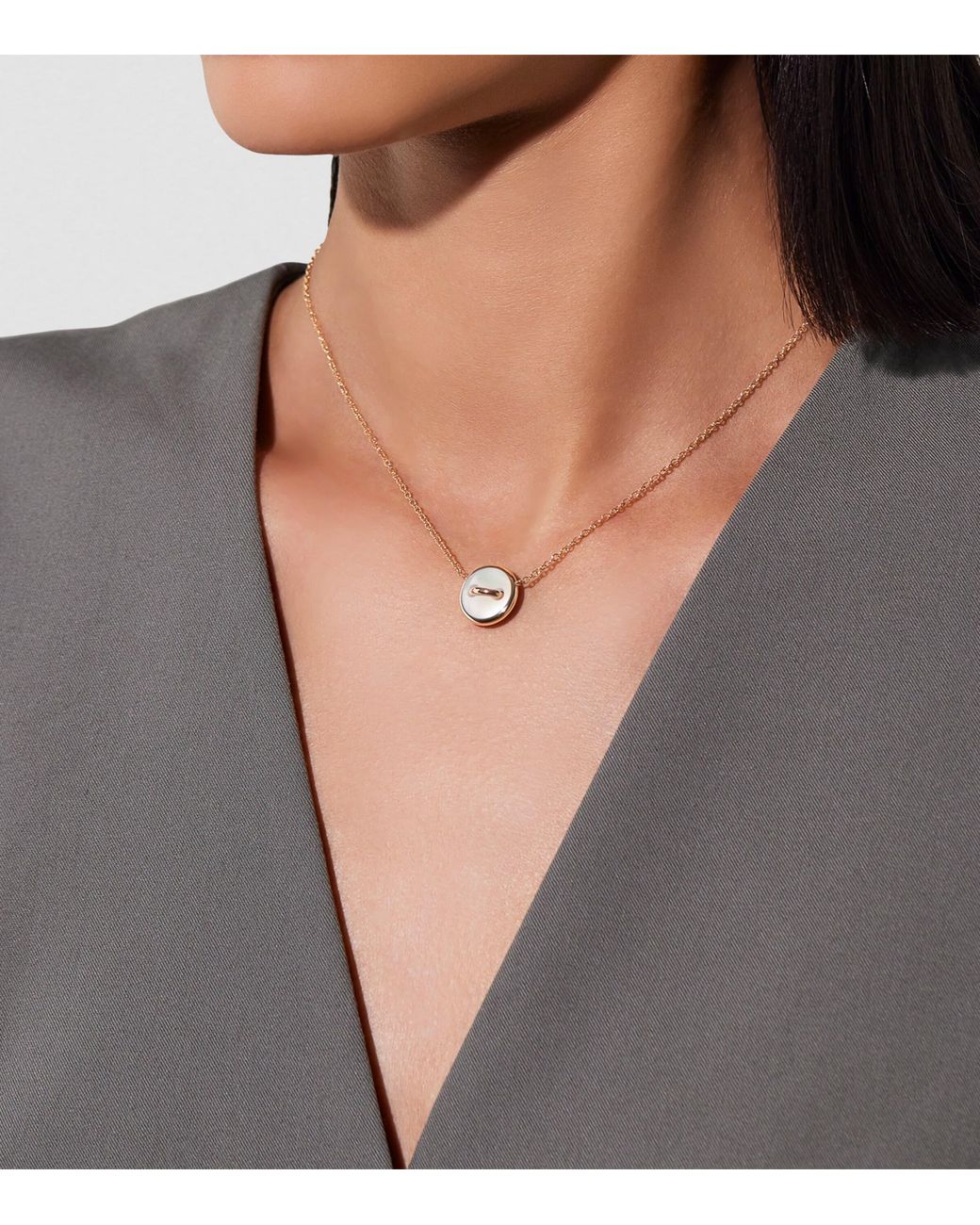 Pomellato Green Diamond, Mother-Of-Pearl And Malachite Pom Pom Dot Necklace