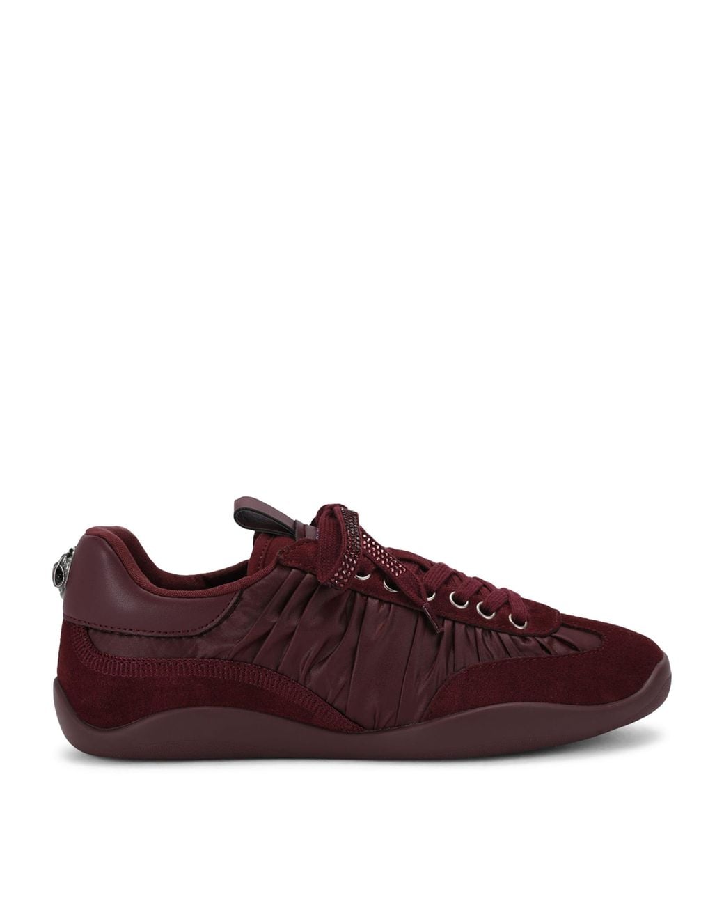 Kurt Geiger Brown Satin Sterling Sneakers