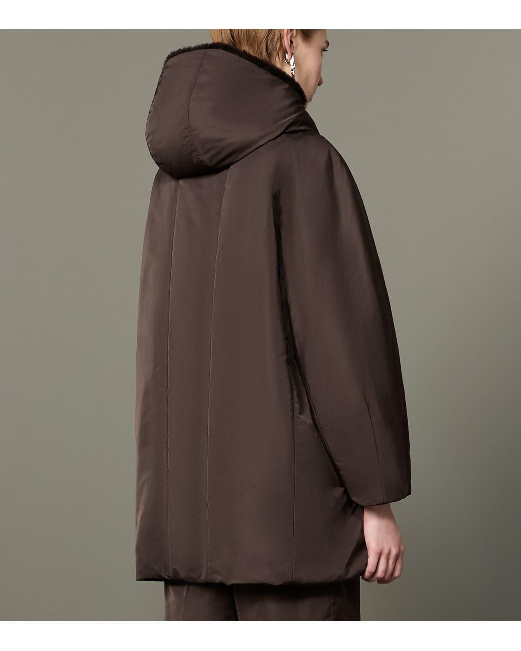 Max Mara Black Down-Padded Cashmere-Lined Reversible Jacket