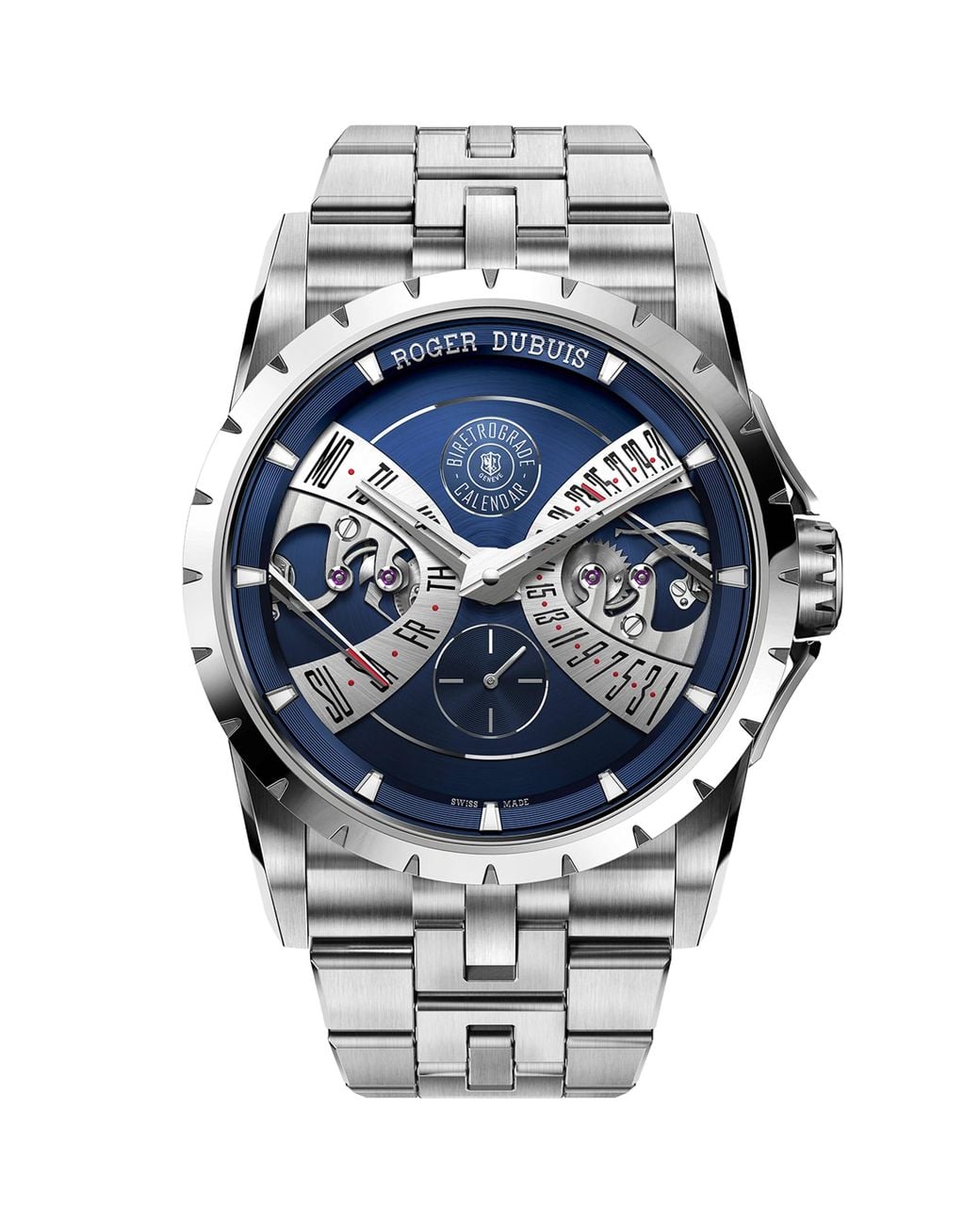 Roger Dubuis Gray Stainless Steel Excalibur Biretrograde Calendar Watch