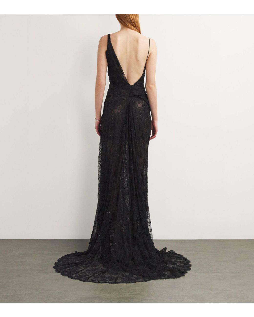 Vivienne Westwood Lace Embellished Minerva Gown in Black | Lyst