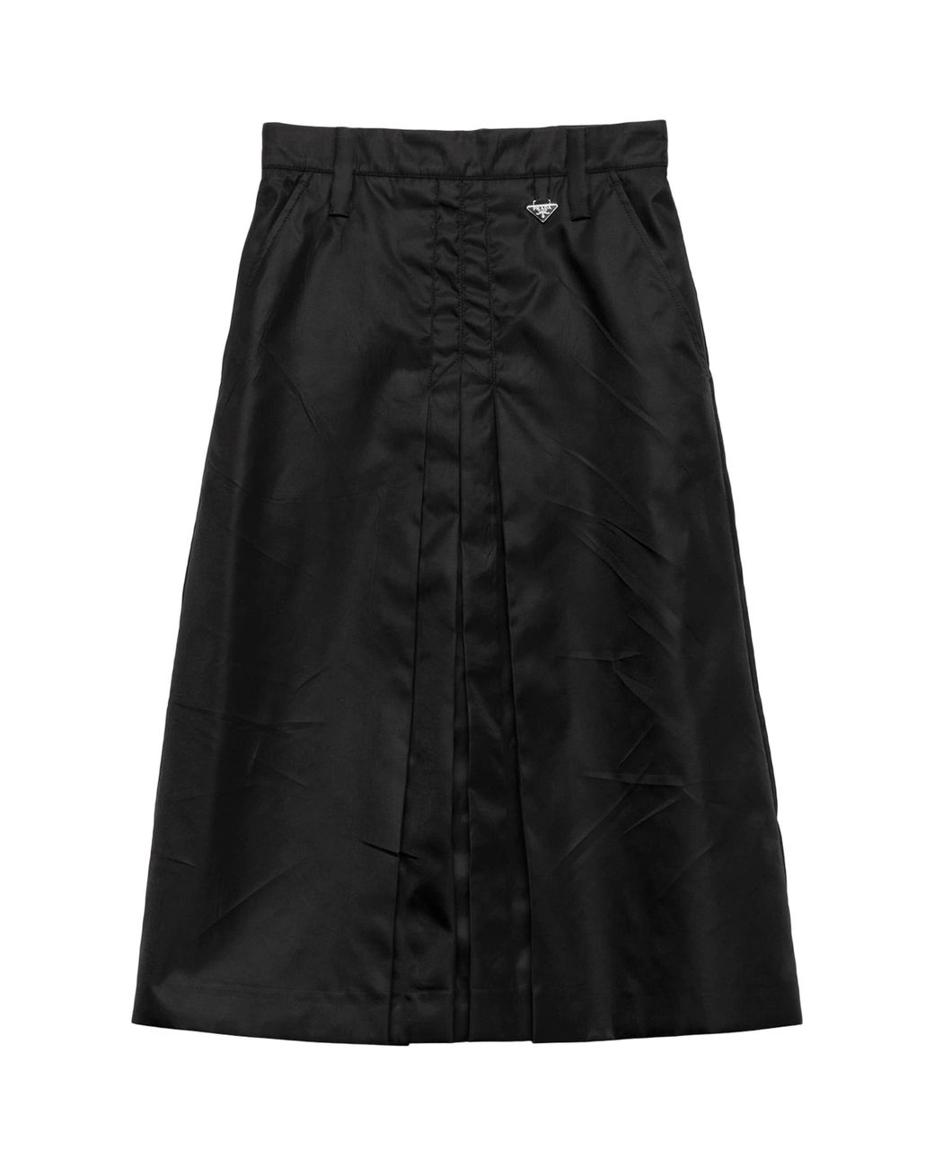 Prada Black Re-Nylon Flared Skirt